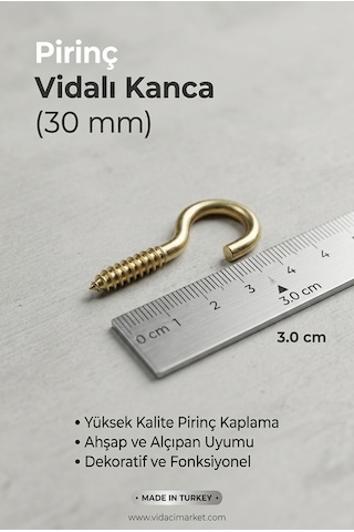 12 Adet Mini Kancalı Piton Vida 3 Cm 30 Mm Küçük Askı Kancası 12 Adet Mini Kancalı Piton Vida 3 Cm 30 Mm Küçük Askı Kancası