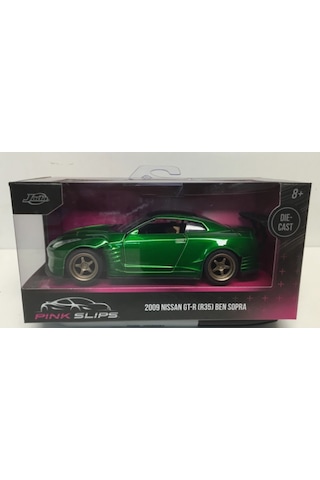 Jada Pink Slips - 2009 Nıssan Gt-r R35 Green Ben Sopra 1/32 Dikkat Uzunluk 15 Cm Yeşil