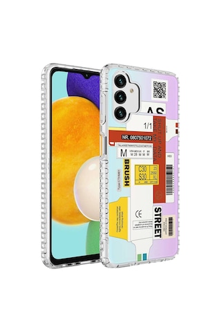 Samsung Uyumlu Galaxy A04s Kılıf Airbag Kenarlı Renkli Desenli Silikon Kapak