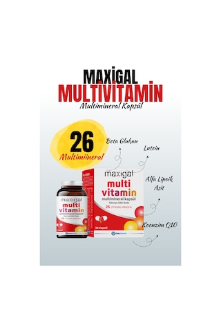 Maxigal Multivitamin Multimineral 30 Kapsül