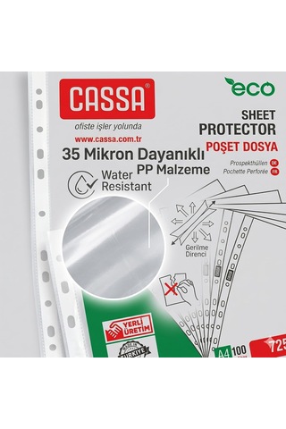 Poşet Dosya Eco 30 Mikron 100'lü Paket 0.75 LT - 2.5 LT - 12 KG