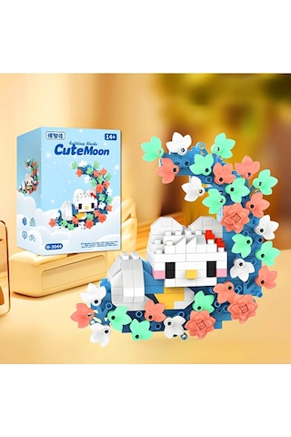 Brıcks Hello Kitty Çiçekli Ay Tasarımlı Dekoratif Yapı Blok Seti