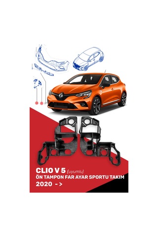Cnd Clio V 5 Uyumlu Tampon Far Ayar Sportu Takım, 625263867r