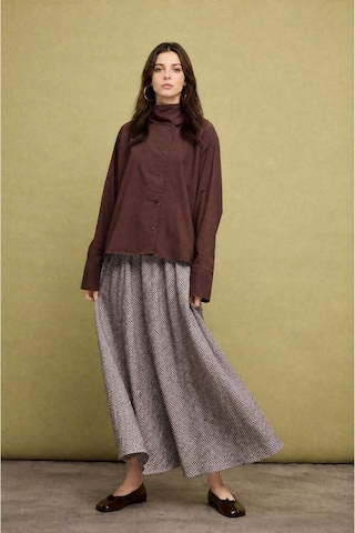 Defacto Regular Fıt Poplin Uzun Kollu Tunik H8904ax26aubn327 Kahve-bn327