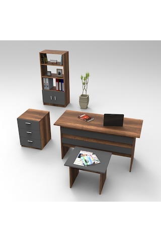 Robinhome Robin Home Verona Abcd Ofis Büro Masa Takımı Barok-Gri