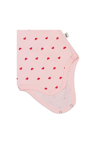 Civil Baby Kalp Baskılı 1-36 Ay Çıtçıtlı Badi Pembe