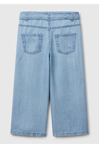 Benetton Kız Bebek Denim Pantolon Mavi