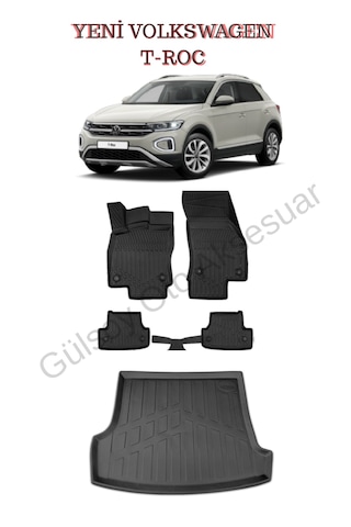 Yeni Volkswagen T-roc 3d Havuzlu Paspas Ve Bagaj Havuzu