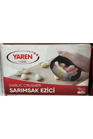 Yaren Sarmısak Ezici Paslanmaz Çelik Sarmısak Ezme Aleti - 10 Cm. - 1 Adet Gri