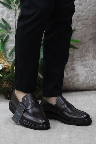 Pierre Cardin 241075 Kahve Hakiki Deri Erkek Loafer Erkek Ayakkabı Kahve