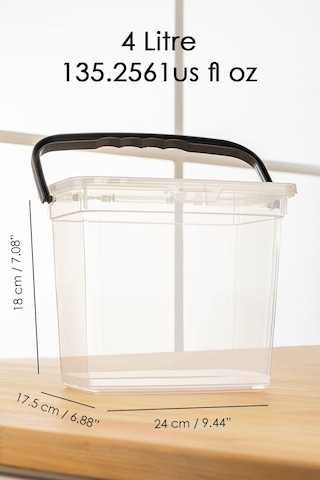 2 Parça Deterjan , Un Ve Bakliyat Saklama Kabı-erzak Saklama Kutusu Şeffaf 2 X 4 Lt Şeffaf