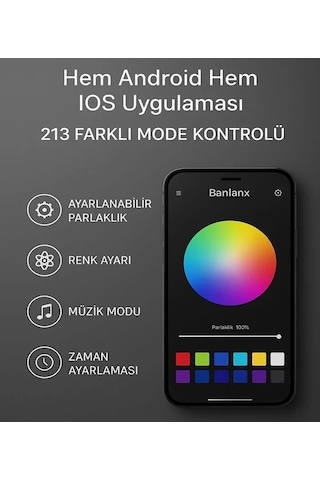 Honda Pcx 2021-2024 Uyumlu Rgb Led Telefon Kontrollü Arka Stop Takımı Bluetooth