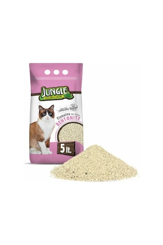 Jungle Natural Kokusuz İnce Topaklaşan Bentonit Kedi Kumu 4 x 5 L