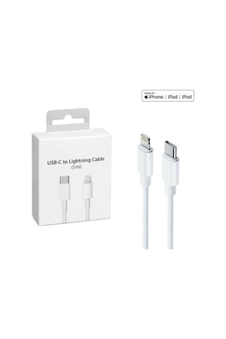 AppleiPhone Uyumlu 11 11 Pro Max Lightning Hızlı Şarj Kablosu 1 Metre