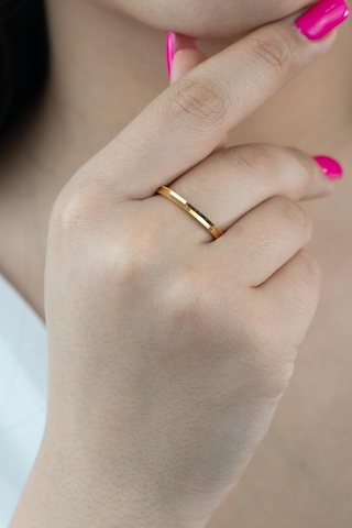 22 Ayar Altın Oluklu Ajda Yüzük 3 Gr