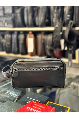 Trg Polo Siyah Deri Erkek El Portföy Çantası Siyah