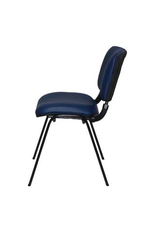 Ofiscombin Ofis Büro Bekleme Misafir Çalışma Konferans Koltuğu Form Sandalye Parlement Mavi Deri 00047499861
