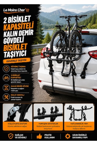 Ford Mustang Gt Bisiklet Taşıyıcı 2 Bisiklet Kapasiteli Kalın Demir Gövdeli