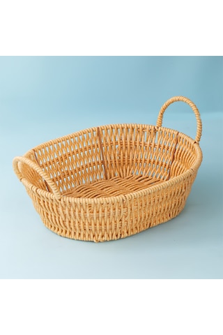 Porsima 302b 3lü Düzenleyici Oval Hasır Sepet Seti Ekmeklik Sepet