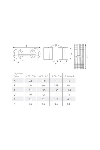 Silindir Masa Menteşesi Pirinç 12mm (2 Adet)