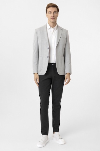 Süvari Gri Slim Fit Sivri Yaka 6 Drop Ceket