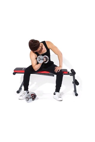 Prime Egzersiz Mekik Ağırlık Bench Sehpası Katlanabilir Ayarlanabilir Siyah Tek Ebat