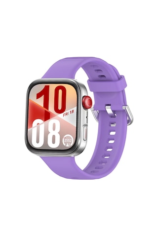Huawei Watch Fit 4 Fit 4 Pro İle Uyumlu Dikiş Desenli Metal Tokalı Dokuma Silikon Kordon