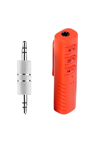 Yunboo Kablosuz Bluetooth 3.5mm Araç Hoparlörü Müzik Alıcısı - Kırmızı
