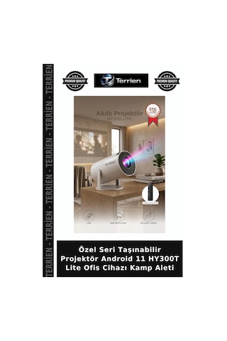 Özel Seri Taşınabilir Projektör Android 11 Hy300t Lite Ofis Cihazı Kamp Aleti