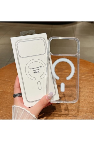 Iphone 17 Promax Uyumlu Magsafeli Şeffaf Kılıf 01