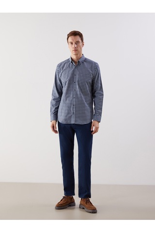 Lcwaıkıkı Classic Yeşil Regular Fit Uzun Kollu Ekose Oxford Erkek Gömlek