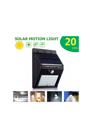 20 Ledli Hareket Sensörlü Dış Mekan Solar Lamba Standart