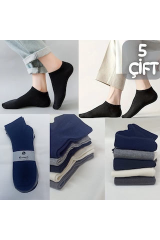 Garanti Çorap Penye Erkek Patik Çorap 5 Li B Çok Renkli