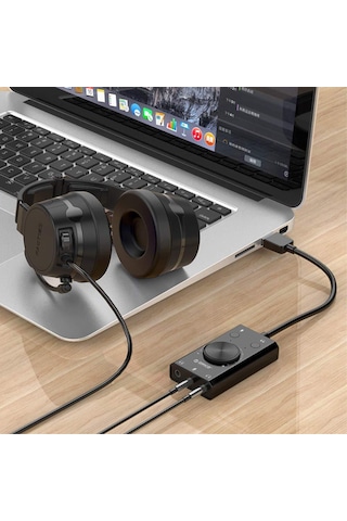 Reedark Orıco Sc2 Usb Dışarıda Bağlı Ses Kartı, Kulaklık/mikrofon Desteği, Windows/mac/linux Uyumlu, Ps4/pc/laptop İçin, Sessiz Mod Ve Ses Ayarı, 10cm Kablolu
