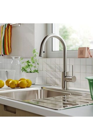 Ikea Sallsjön Eviye Bataryası, Metal Rengi, Spiralli