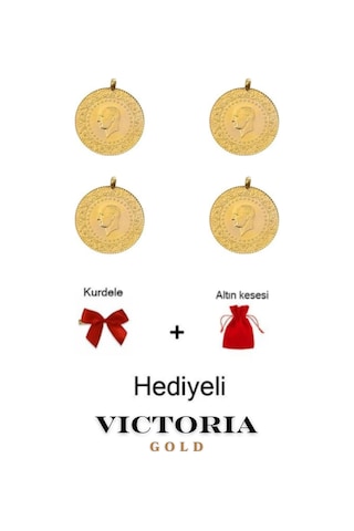 Vıctorıa Gold 4 Adet Tam Altın -hediyeli Eski Tarihli Kulplu 22 Ayar