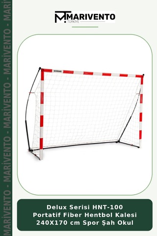 Delux Serisi Hnt-100 Portatif Fiber Hentbol Kalesi 240x170 Cm Spor Şah Okul Çok Renkli