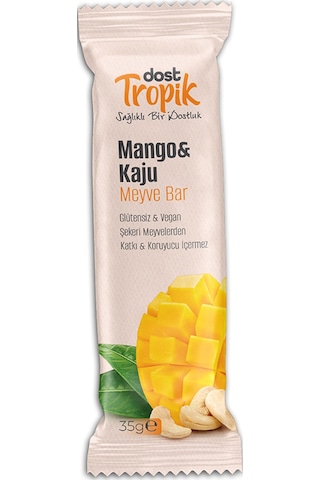 Mango Ve Kaju Aromalı Meyve Bar 35 G Meyve İçeren Pratik Atıştırmalık 1 Adet