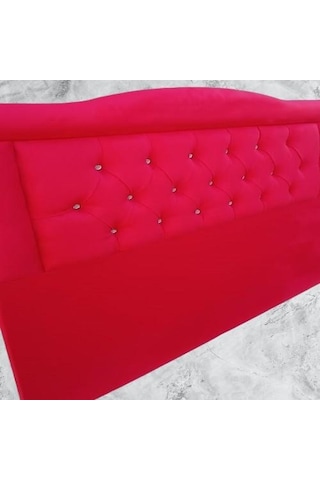 Dk 120'lık Kırmızı Baby Face Kumaş Dolgun Kapitone El Yapımı Çift Kişilik Başlık