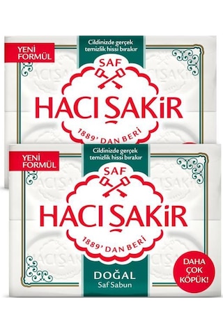 Hacı Şakir Doğal Saf Geleneksel Beyaz Sabun 4 x 200 G 2'li
