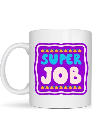 Super "harika İş Çıkardın" Yazılı Porselen Kupa Model 148 Motivasyon Kupası Başarı Tebrik Hediyesi Ofis & Ev İçin Moral Veren Kahve Kupası Çok renkli