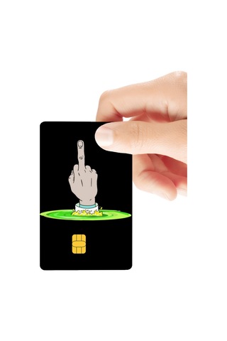 Nah Parmak Temalı Mizahi Parlak Kredi/banka Kart Kaplama Sticker Standart Nah Parmak Temalı Mizahi Parlak Kredi/banka Kart Kaplama Sticker Standart