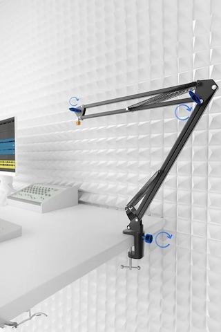 Thentech Dirsekten Ayarlanabilir Yakınlık Uzaklık Ayarı Yapılabilen Masa Sabitleyicili Mikrofon Standı