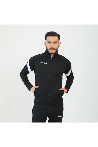 Siyah - Beyaz Tryon Erkek Futbol Kamp Sweat Kamp Eşofman Evo Pro 1018055 Siyah