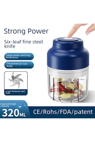 Reedark Kablosuz Mini Elektrikli Sarımsak Ezici 320ml Yeşil 6 Yaprak Bıçaklı Geliştirilmiş Sürüm Otomatik Karıştırıcı Mutfak Aleti Diğer