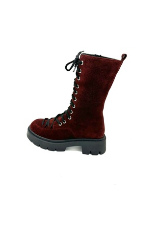 Bordo Snowy Kadın Hakiki Siyah Bot Siyah