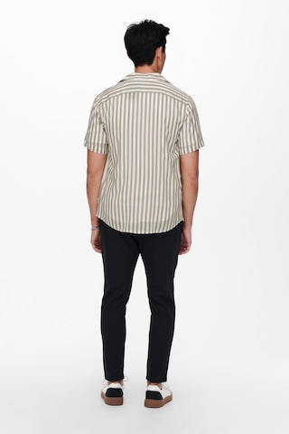 Only & Sons Onswayne Lıfe Ss Vıscose Shırt Noos 22013267 Bej 001