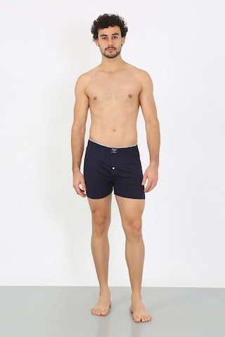 İbrahim Burak Etiler Collection Moda Çizgi Erkek Penye Boxer Lacivert 40091