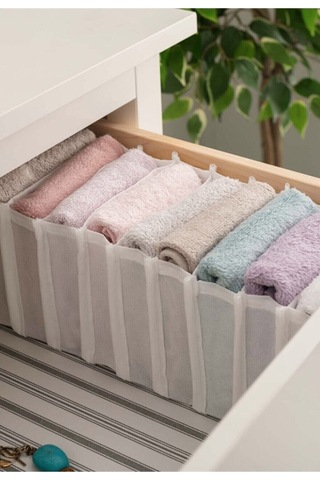 Serstil 3 Adet - Medium 11 Gözlü Çekmece Içi Düzenleyici Organizer 16 X 40 X 12 Beyaz