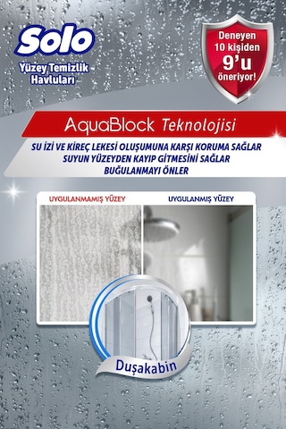 Solo Aquablock Yüzey Temizlik Havlusu 3'lü 90 Yaprak